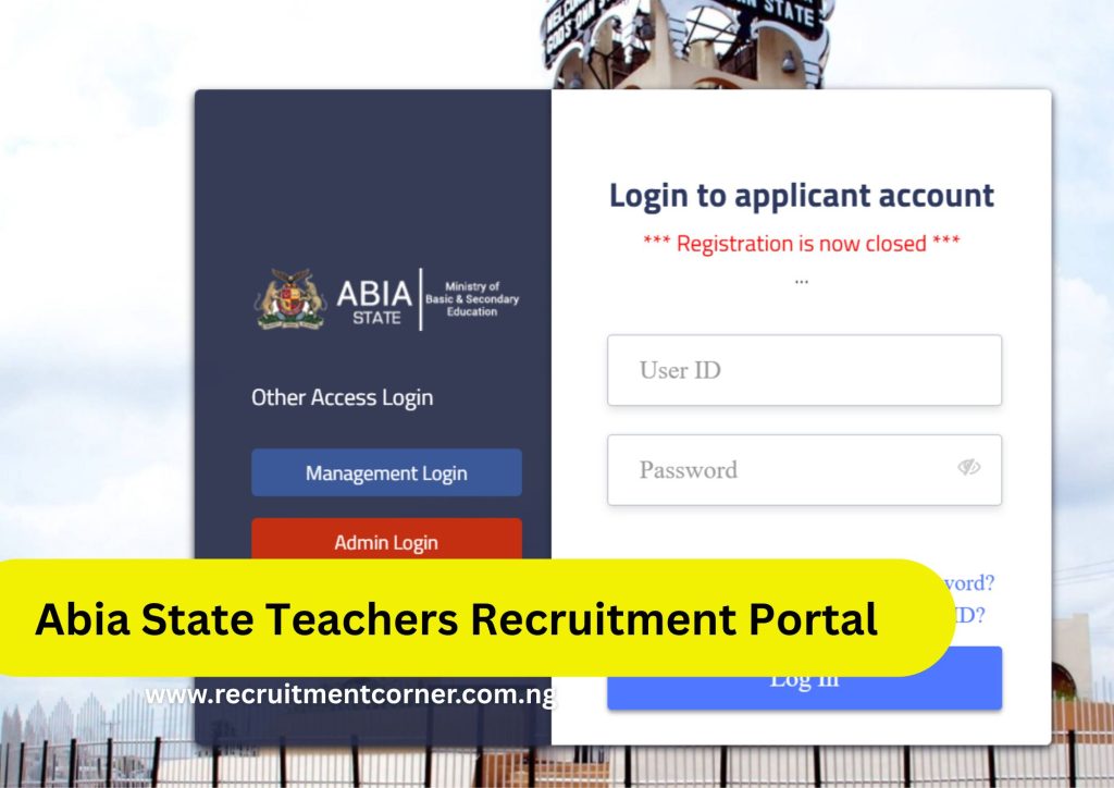 Abia State Teachers Recruitment Portal Login 2025| Apply Online